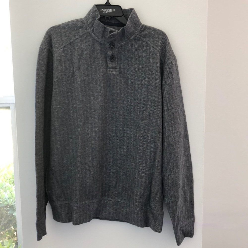 Men’s new Cutter and Buck gray 3 button pullover